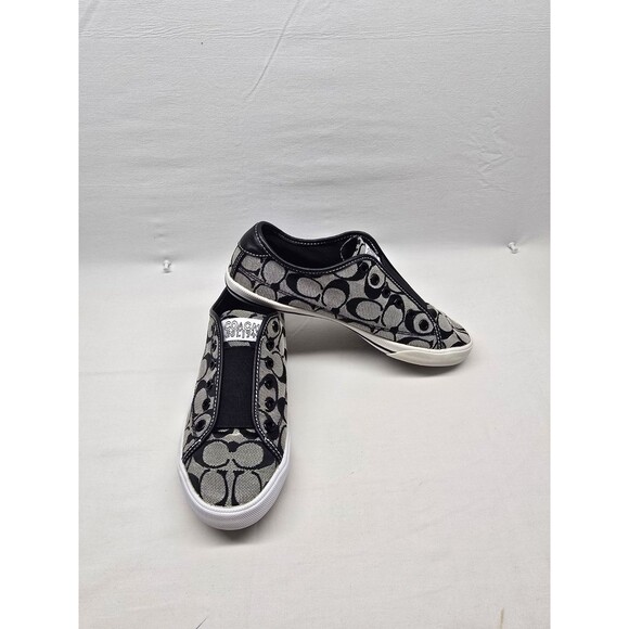 Coach Shoes - Coach Slip On Sneakers Womens 7.5 Monogram Logo Poppy Canvas Y2K Designer
